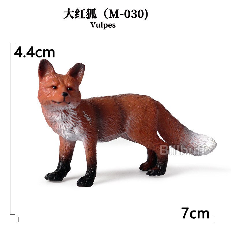 Simulatie Wilde Dieren Zoo Action Figure Vulpes Fox Cub Model Eekhoorn Actiefiguren Vroege Educatief Speelgoed Voor Kinderen: animal toy m