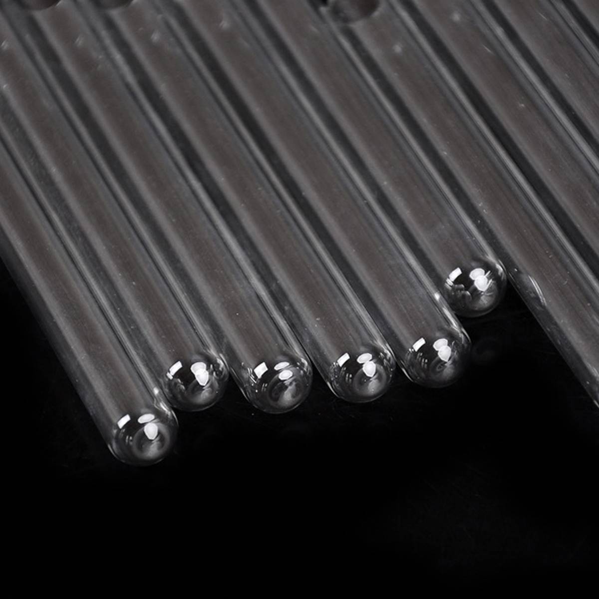 60Pcs/Pack Transparent Laboratory Plastic Test Tubes Vials With Caps Test Tube Rack Stand Clear Like Glass School Lab Supplies