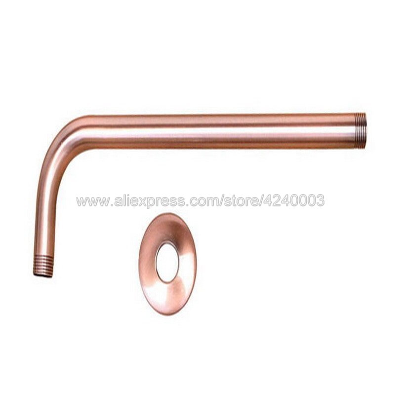 Antique Red Copper Wall Shower Head Extension Pipe - 12" Long Shower Arm Arm Bathroom Accessories Khh100