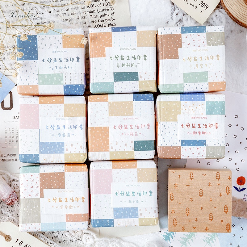 XINAHER, sello Vintage de decoración de cuaderno con Árbol de pájaros, sellos de goma madera para scrapbooking, papelería DIY, sello estándar artesanal