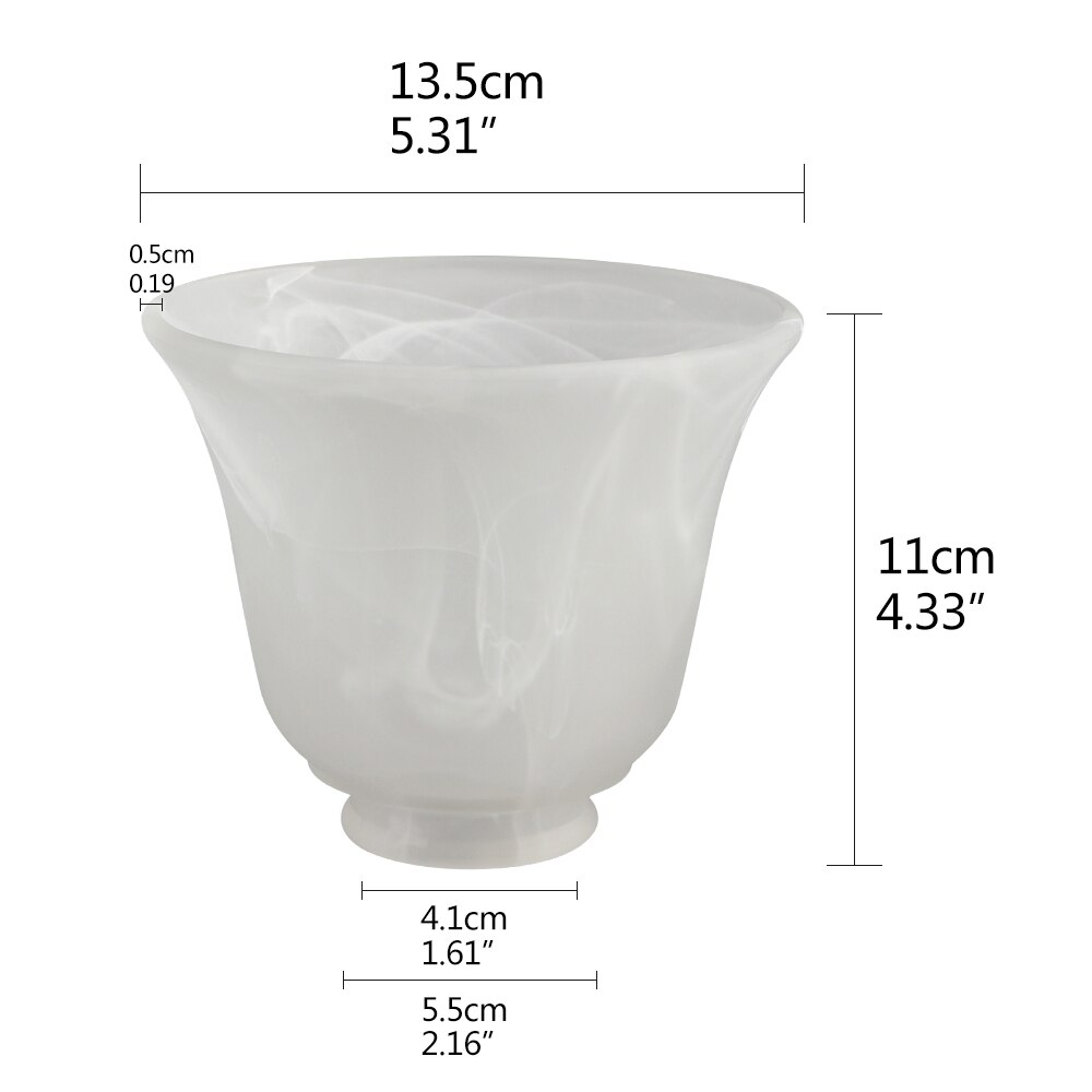 Modern alabaster E27 Frosted white replacement glass lampshade Wall Lamp Ceiling Fan Lights home lighting decoration lampshade: YY-DZ005