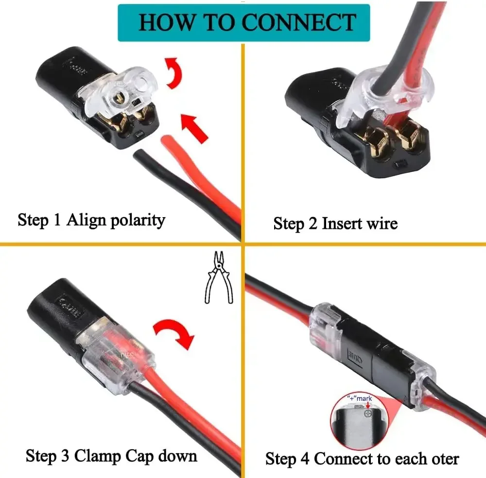 2 Pin Way Plug Waterproof Electrical Connector Car Wire Cable Automotive Electrical Connector Strip Terminal Connection
