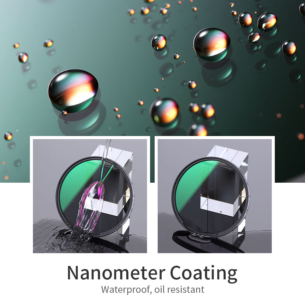 K &amp; F Concept Filter 2 In 1 ND8 + Cpl Circulaire Polarisatiefilter Nd Filter Waterdichte Neutrale Dichtheid 52mm 58Mm 62Mm 67Mm 77Mm 82Mm