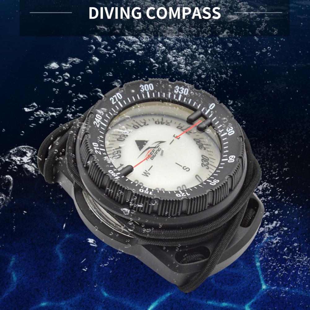 CP-992 Portable Diving Navigation Compass Triangle Pointer Reading Compact Reliable Waterproof Compass for Deepwater Operations