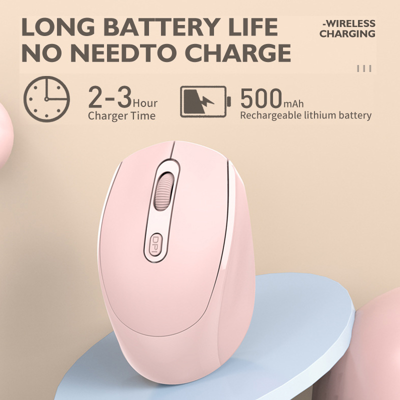 Bezprzewodowa mysz kompatybilna z Bluetooth 2.4G przenośna ergonomiczne myszy do laptopa Tablet Notebook biurowy ładowalna mysz do gier