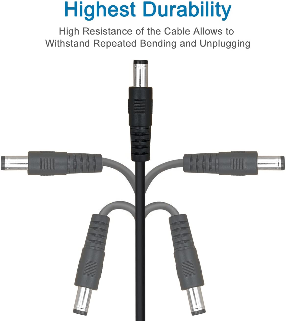 3 Pack LED Strip Light Inline On/Off Switch Cable for DC Jack 5.5mm x 2.1mm Male to Female Connector, DC Jack Switch,LED Tape Li