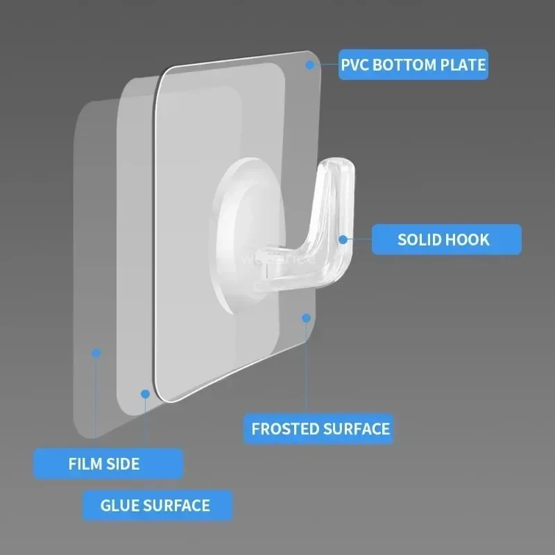 30 Uds gancho adhesivo para colgar ganchos adhesivos fuertes colgador de almacenamiento de llaves para cocina baño puerta pared ganchos de pared multifunción