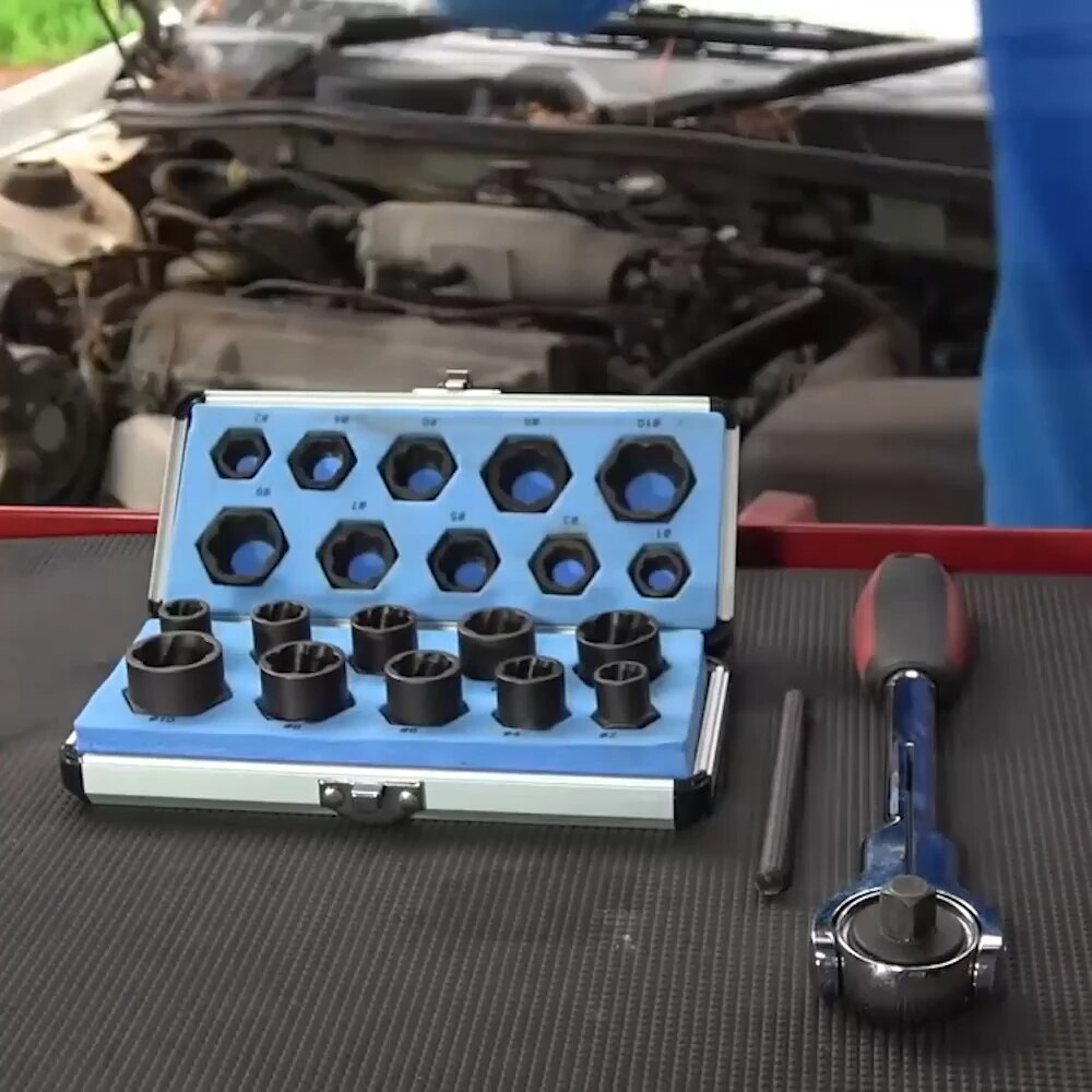 Nut Removal Tool Broken Nut Bolt Extractor Hexagon Head Car Nut Removal Tool Maximum Impact Bolt Remover