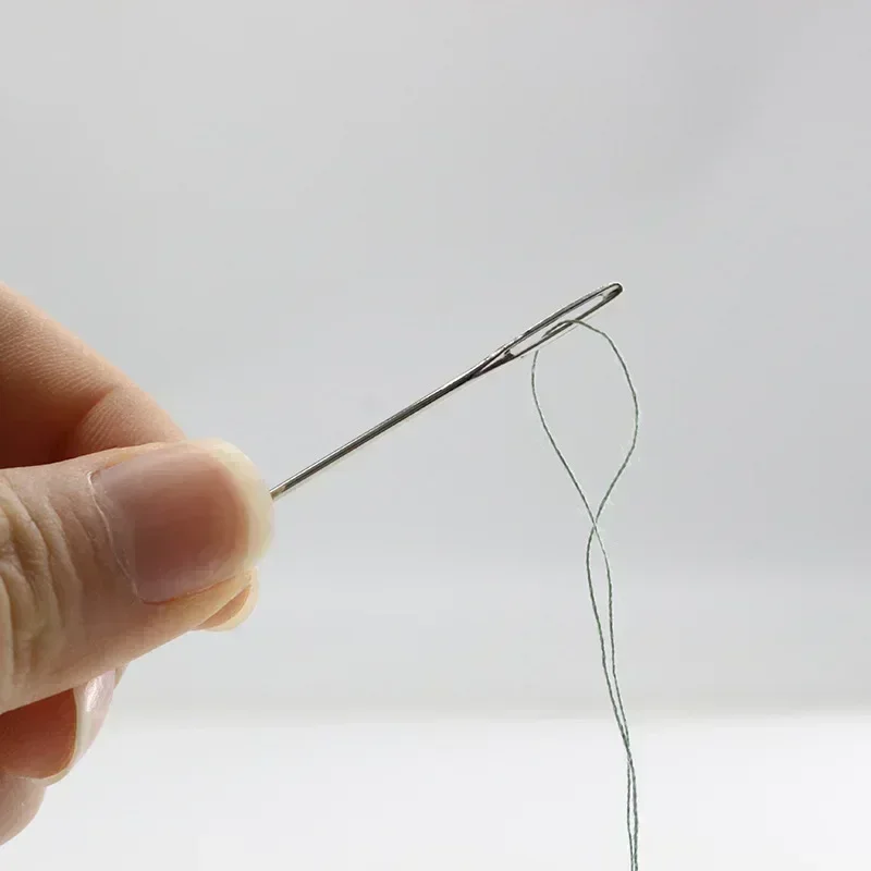 9-teiliges stumpfe Nähnadeln mit großem Auge, Kreuzstich-Stricknadel, handgefertigte Lederstickgarn-Nadel, Nähzubehör