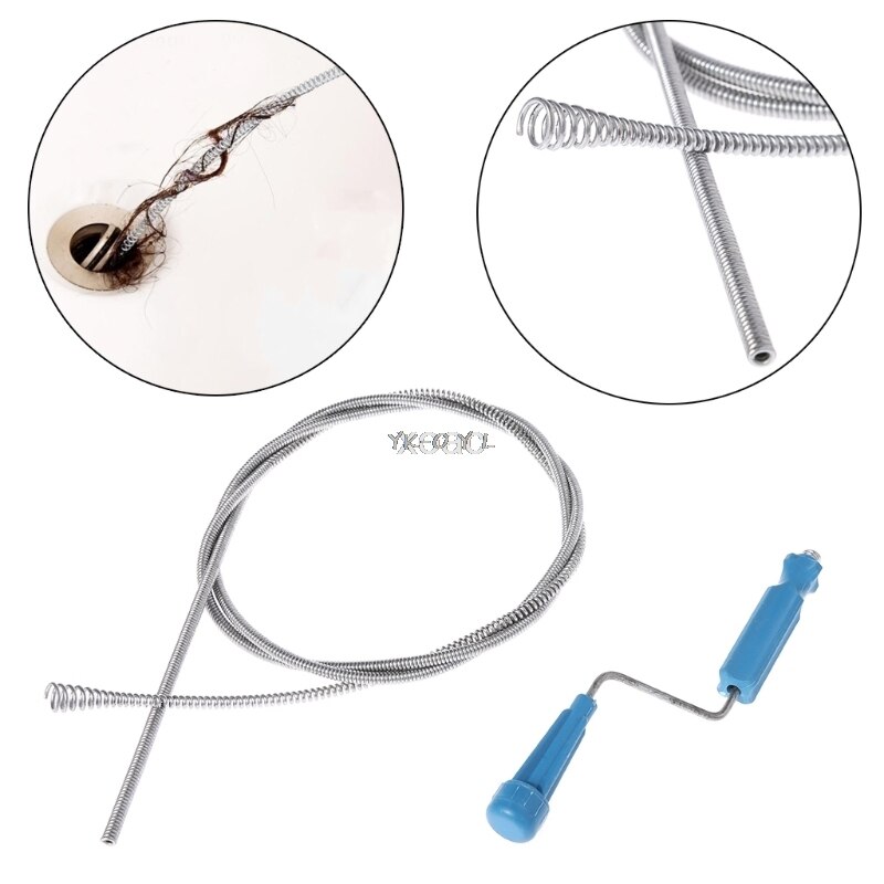 Rengöringsverktyg för avloppsrör stänger handfat & dränering orm täppa hår smutsborttagningsmedel 180cm m03