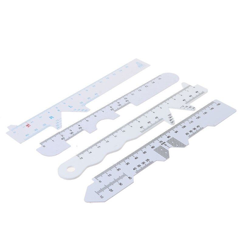 4 Types White Straight PD Ruler Pupillary Distance glasses Rulers