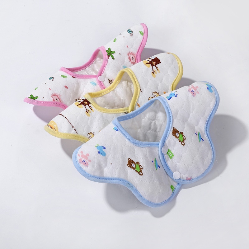 Roterende Katoen Mode Bloemblaadje Bloem Type Speeksel Handdoek Slabbetjes Mooie Bloem Stijl Baby Waterdichte Bib Meisjes Jongens Feeding Slabbetjes