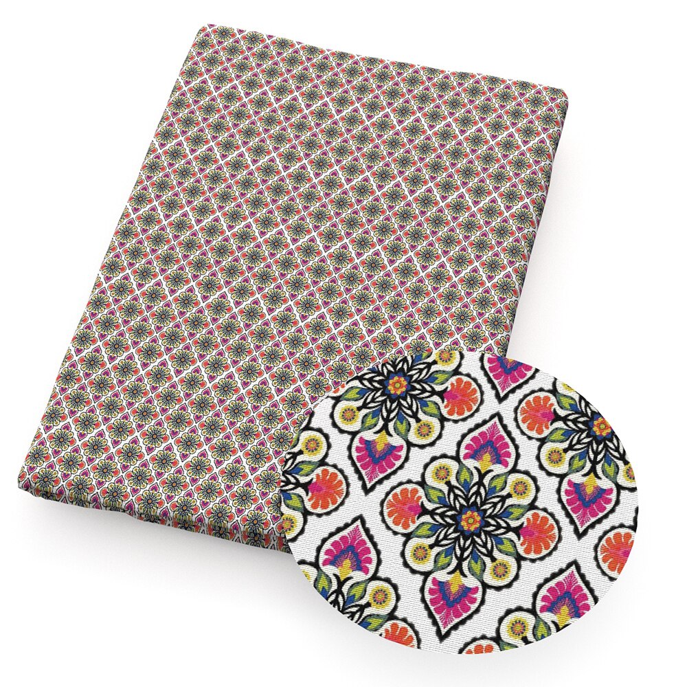 50*145cm géométrique imprimé 100% coton tissu Patchwork pour tissu enfants maison Textile pour couture poupée robe rideau, 1Yc11059