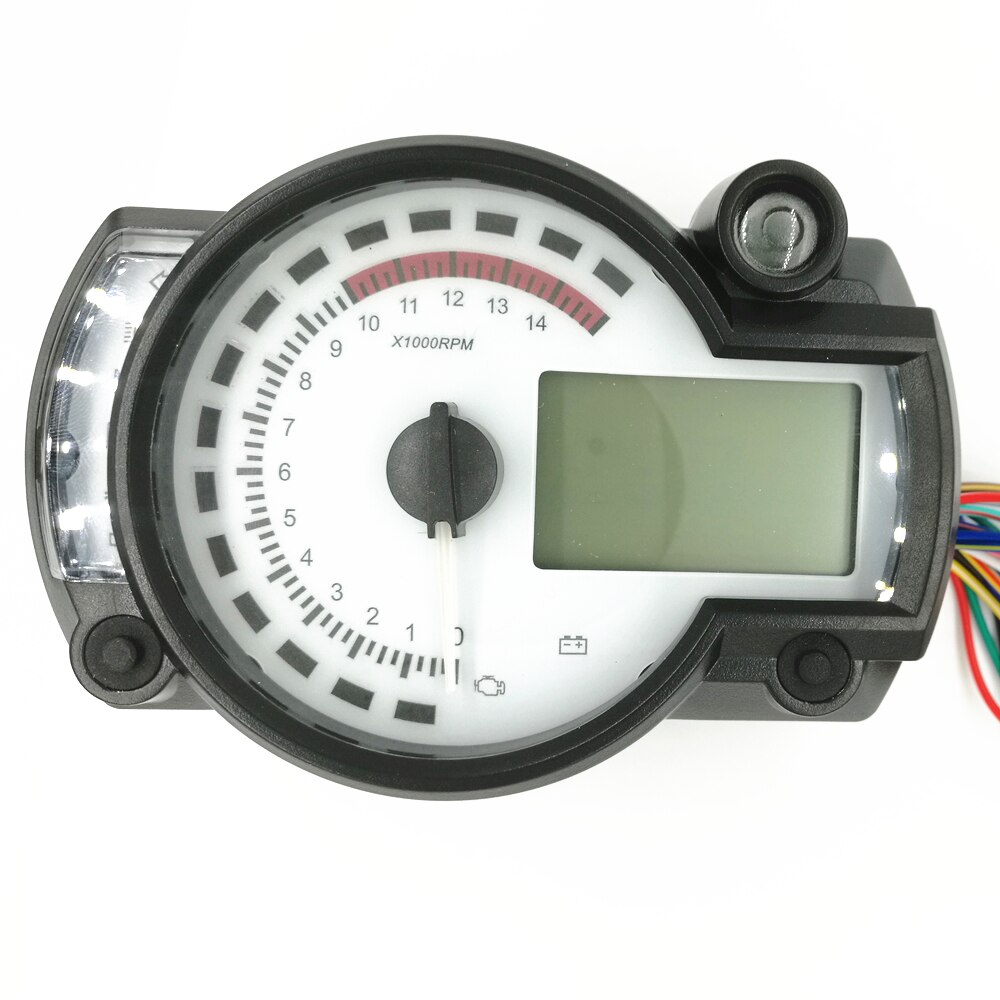 Universal Motorcycle Meter Multifunction LCD digita Tachometer Odometer 15000rpm Adjustable MAX 299KM/H KOSO RX2N Similar
