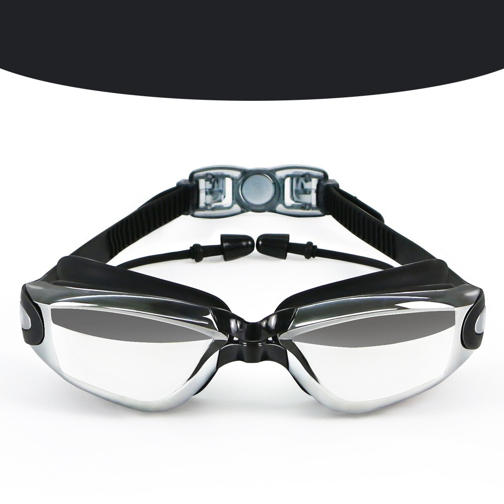 Zwembril Volwassen Voor Kids Zwembril Grote Frame Electroplated Waterdicht Anti-Fog Hd Zwembril