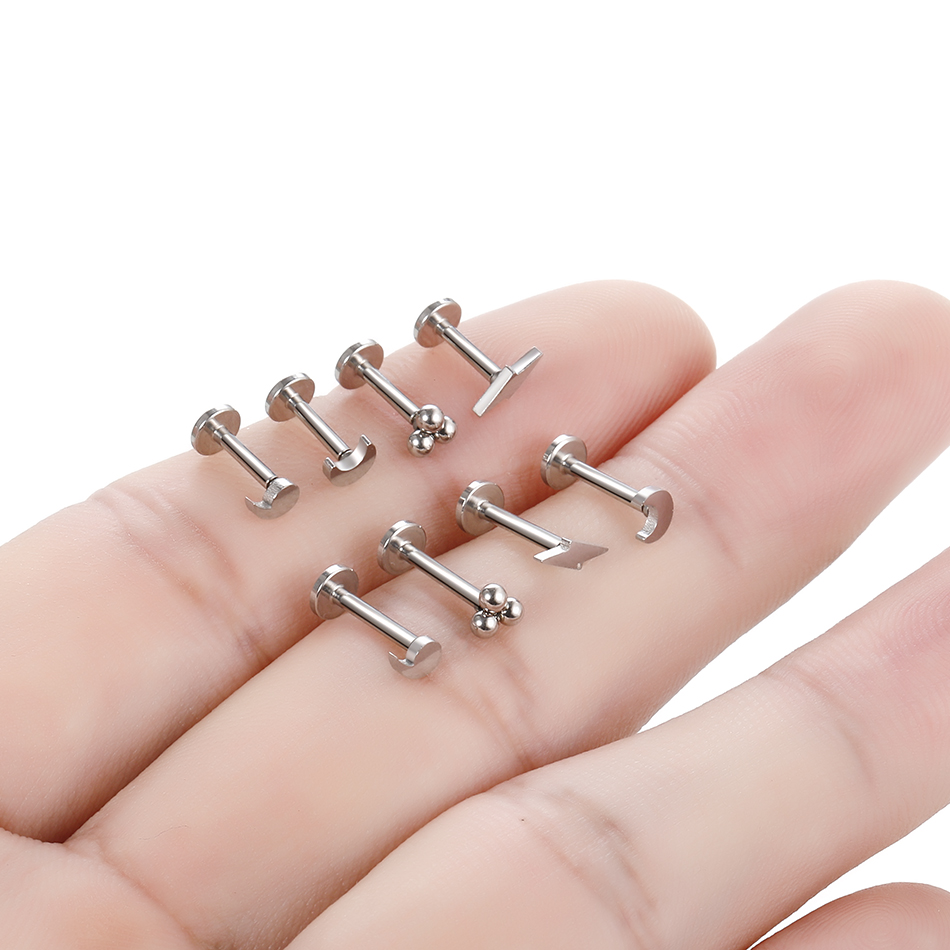 Labret In Oro Con Filetto Interno E Stella In Cristallo - Foto 3