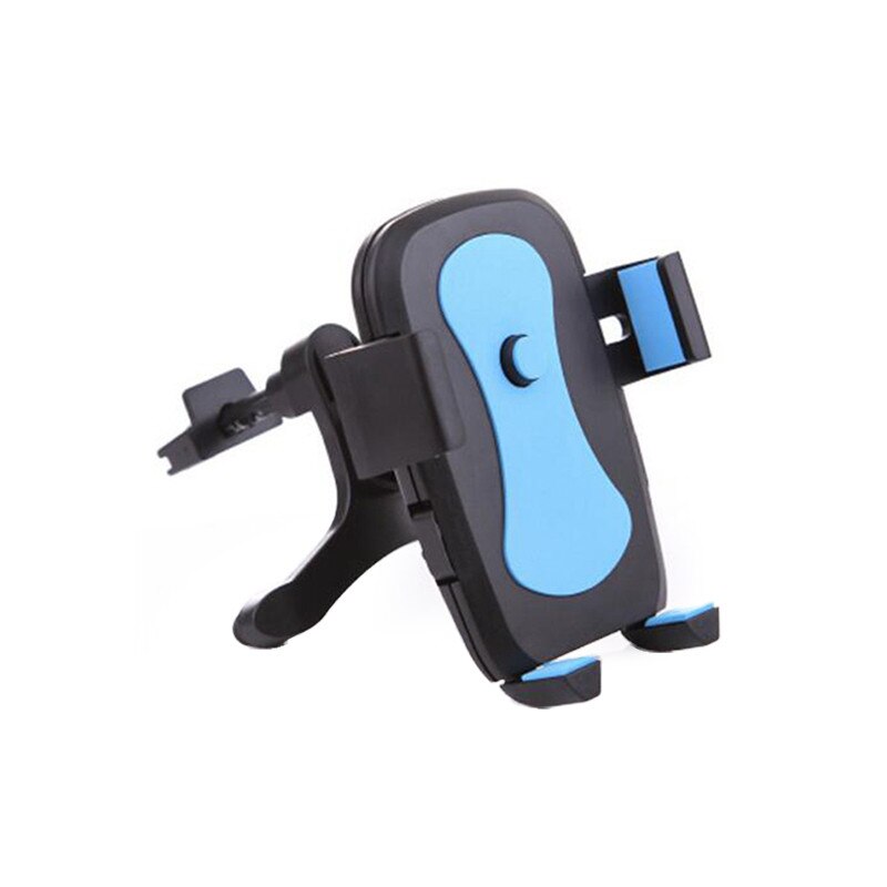 Universal vuggemontering mobiltelefon holder stativ cykel motorcykel bil luftventil til iphone samsung mobiltelefon køretøj dekoration: Blå