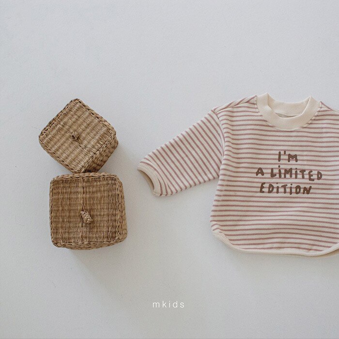 Spring Baby Clothes Boys T Shirts For Kids Long Sleeve Striped Baby T Shirts Letter Print Baby Girl Tee Tops