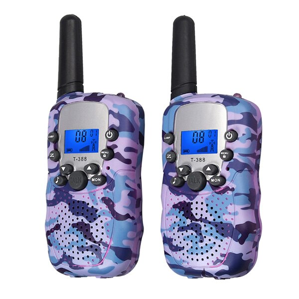 LiNKFOR T-388 Kid Walkie Talkie Kinderen Walky Talky 8 Kanaals Oplaadbare 2 Way Radio voor Jongen Meisje 3KM Draagbare walkie Talkies: purple