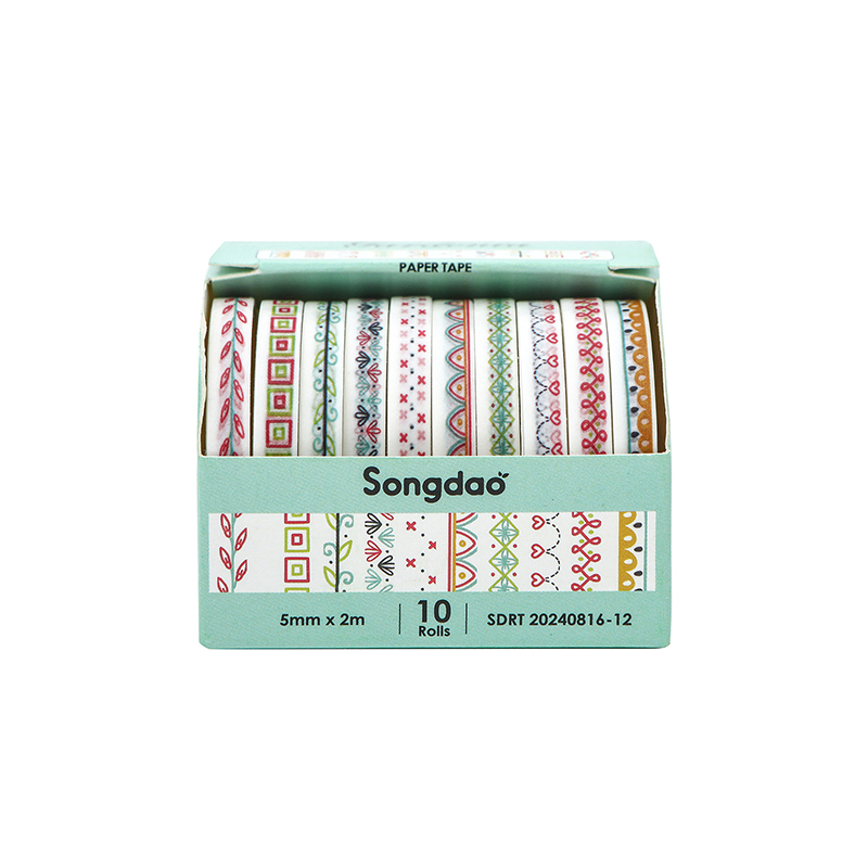 10Rolls Slim Basic Washi Tape Scrapbooking Supplies Washi Tape Set Rainbow Cinta Adhesiva Decorativa Journal Diary Washi Tapes: light yellow