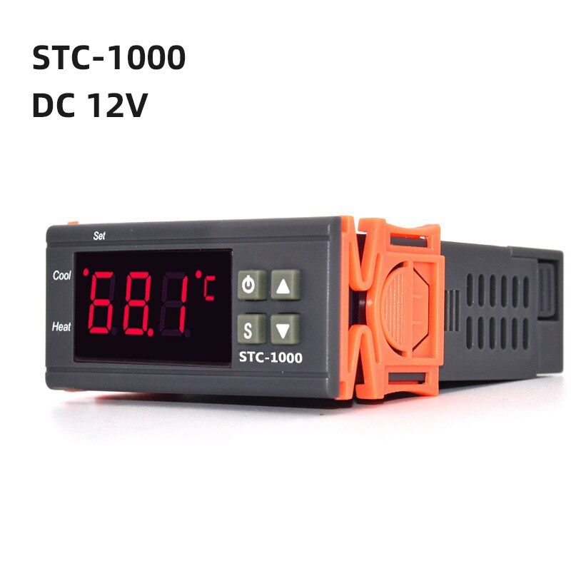STC-1000 STC 1000 LED Digital Thermostat for Incubator Temperature Controller Thermoregulator Relay Heating Cooling 12V-24V 220V: DC 12V