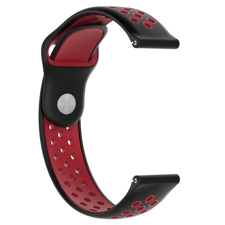 Correa de silicona para Huami Amazfit bip/bip lite muñequera deporte Smart Watch accesorios para la serie Huami Amazfit bip 20mm: 04 black red