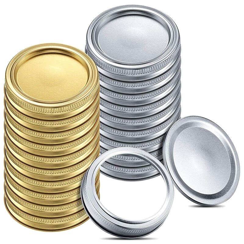 20-Piece Can Lid, Split Lid, Conventional Can Lid, Leak-Proof Storage Can Lid Compatible with Mason Jars