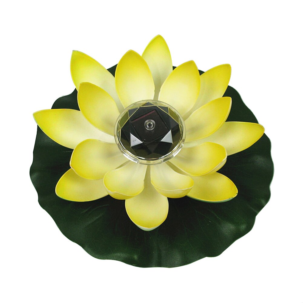 Solar LED Flower Light, 1pcs Artificial Lotus Shape Solar Pool Lights Floating Fountain Pond Garden Pool Lamps LED Night Light: E