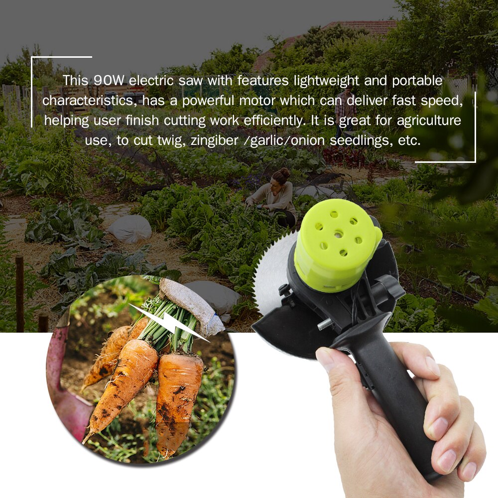 24V 90W High Power Electric Saw Household Mini Saw with 4-inch Circular Saw Blade Cutting Tool for Seedlings Twigs Cutting