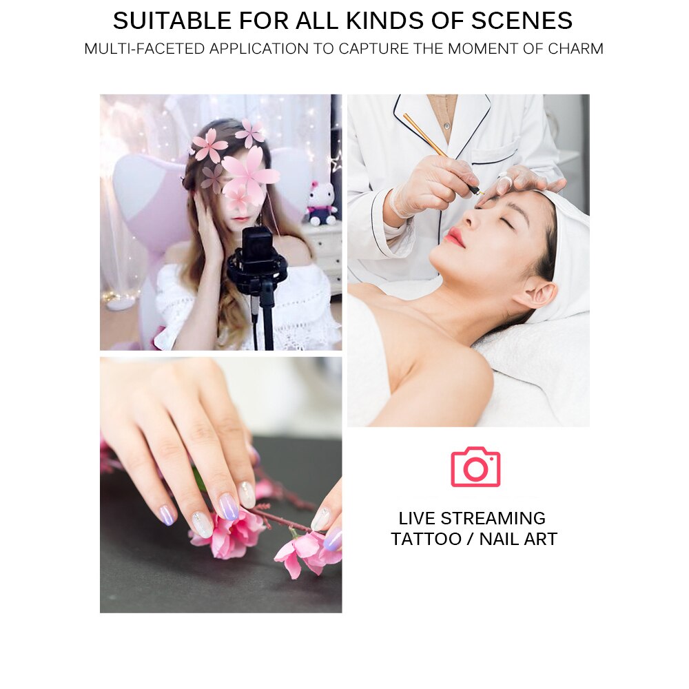 Camera Supplementary Light Square Ring For YouTuber Vlog Soft&Bright Lightweight Photo Studio Makeup Ring Phone Live Video