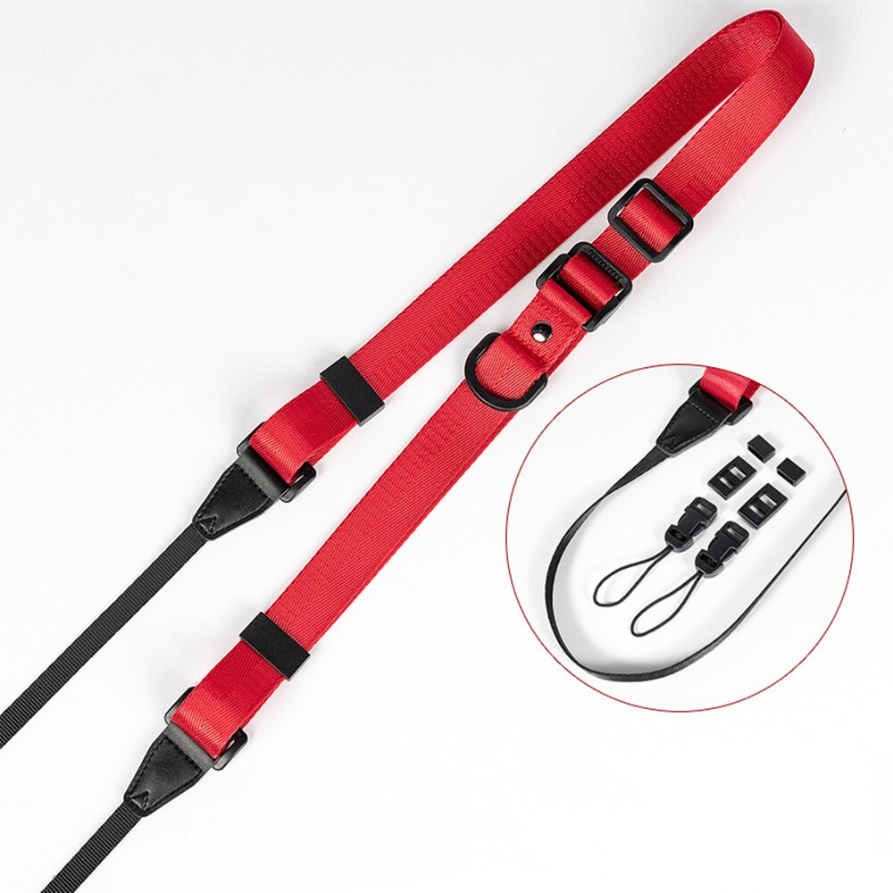 Universal- Nylon SLR Kamera Seil Bergsteigen Schulter Nacken Gurt Gürtel SLR Kameras Riemen Hängenden Gurt Mikro Einzel Zubehör: bandagiert-rot