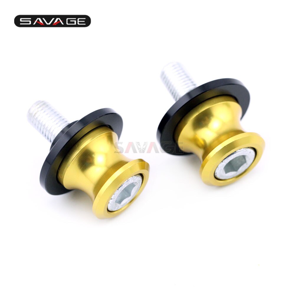 Achterbrug Spoelen Slider Voor KAWASAKI NINJA ZX-6R ZX-9R ZX-10R ZX-12R ZX-14R ZZR 600/1400 ZX6R ZX9R ZX10R ZX12R ZX14R Stand Schroef: Gold