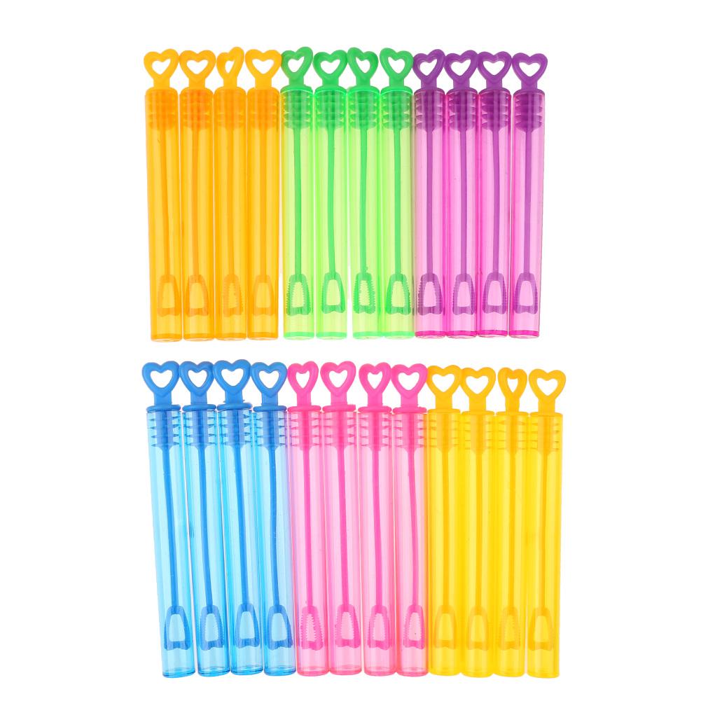 6 teile/los Herz Leere blasiert Seife Flaschen Hochzeit Geburtstag Party Dekoration freundlicher Spielzeug Blasen Hersteller freundlicher draussen blasiert: 24Stck