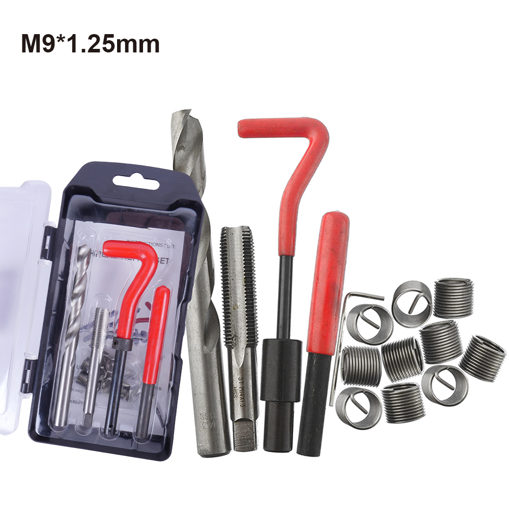 Gewinde-Reparatur-einstellen M4/M5/M6/M7/M8/M9/M10/M12/M14 Metrisches Gewinde-Reparatur-Einsatz-einstellen für beschädigte Gewinde und automatische Reparatur: Gelb