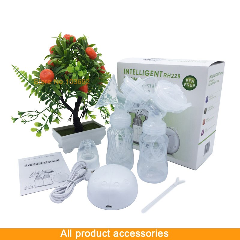Zimeitu Dubbele Elektrische Borstkolven Krachtige Tepel Zuig Usb Elektrische Borstkolf Met Baby Melk Fles Koude Warmte Pad Nippl