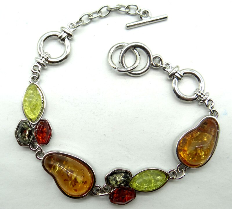 Natural Precious Modernist TEARDROP GOLDEN HONEY PRESSED AMBERS Jewelry making Water Bracelet wholesale1set A3: NO.1