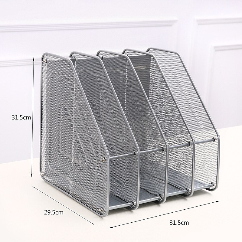 Office Supplies, Multi-layer Metal Wire File Shelf, Desk Sorting Folder, Student Information Collection Box, File Box, Four Link