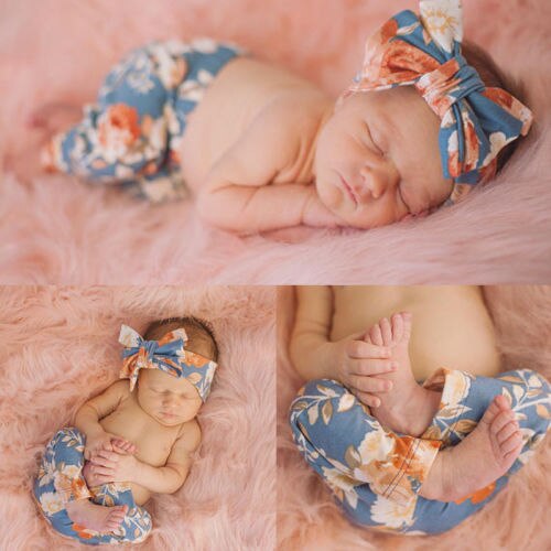 Ropa de pantalón con estampado de flores para niña pequeña, ropa Floral para niñas