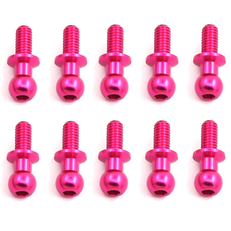 10 Uds M3 tornillos de cabeza de bola hexagonal de Metal para Tamiya TT01 TT02 Sakura D5 1/10 RC Drift Car repuestos universales