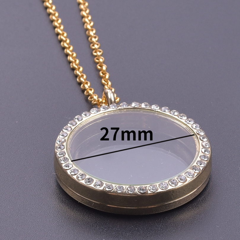 1Pc 25-40mm Clear Ronde Living Foto Medaillon Hanger Kettingen Diy Glas Gedenkteken As Glazen Urn medaillon Vrouwen Collares Sieraden