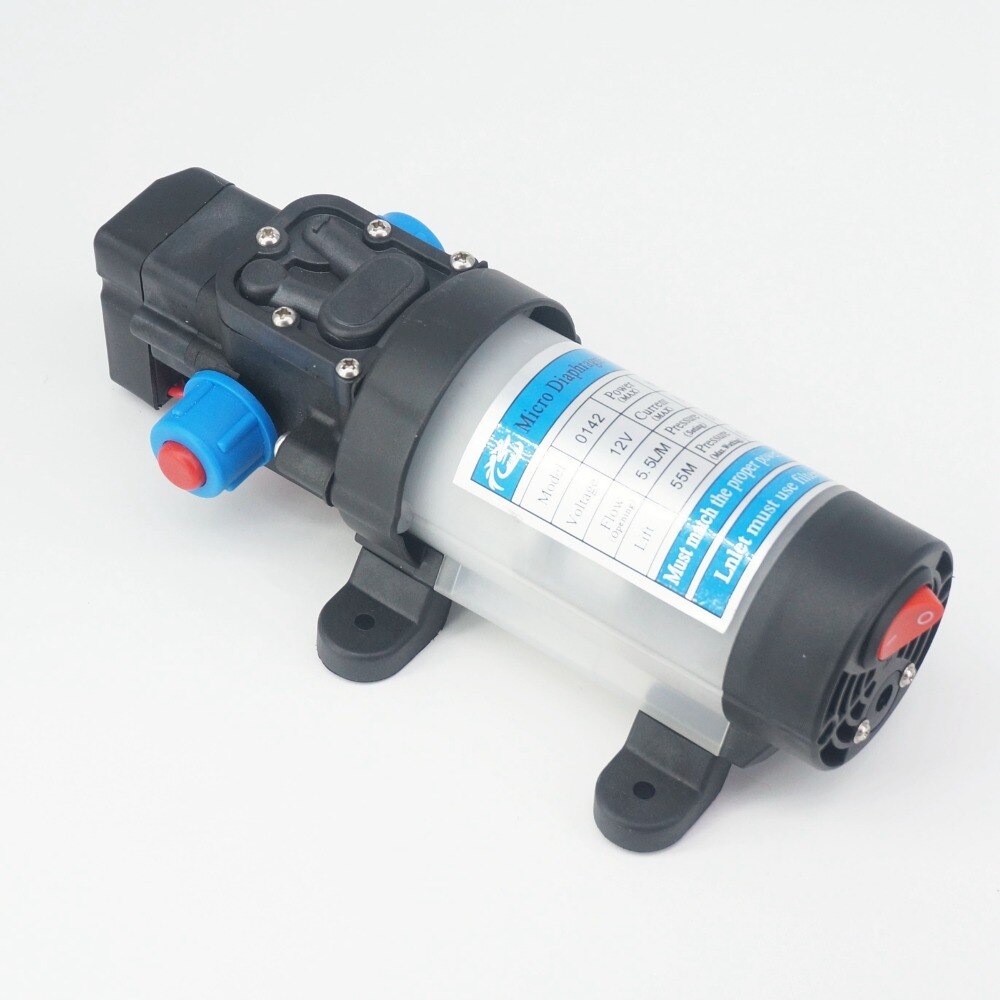 DC 12V 80W Micro Diaphragm Water Pump Self-priming Booster Pump With Automatic Pressure Switch and Cooling Fan
