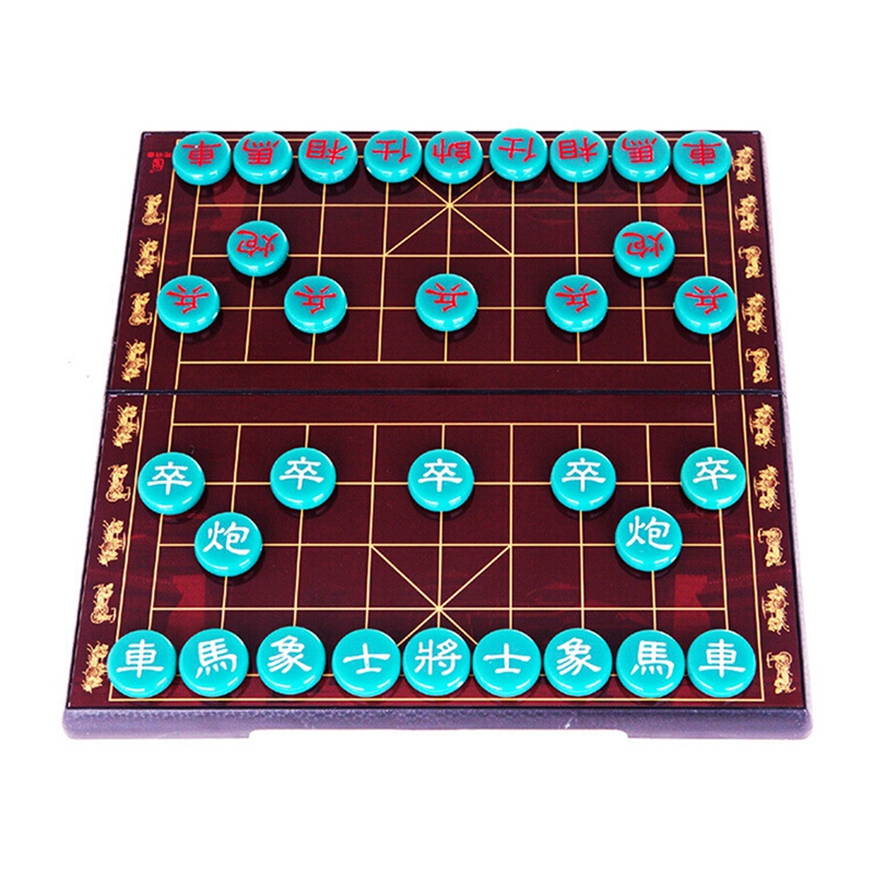 Portable Chinese Chess Set With Folding Board And Magnetic Piece Traditional Xiangqi Classic Educational Board Games: Default Title