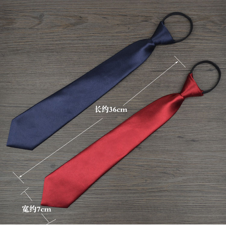 Cravate à fermeture éclair pour femmes, uniforme , cravate de cou femme étudiante banque hôtel personnel femme nœud papillon Simple