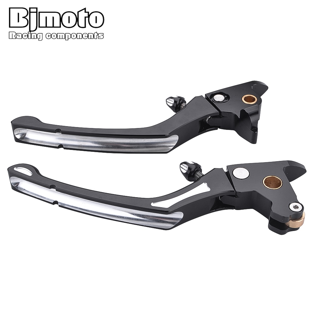 Bjmoto cnc motorsykkel justerbare bremse clutch hendler for harley touring street glide spesielle flhxs flhx flhtk flhtcu