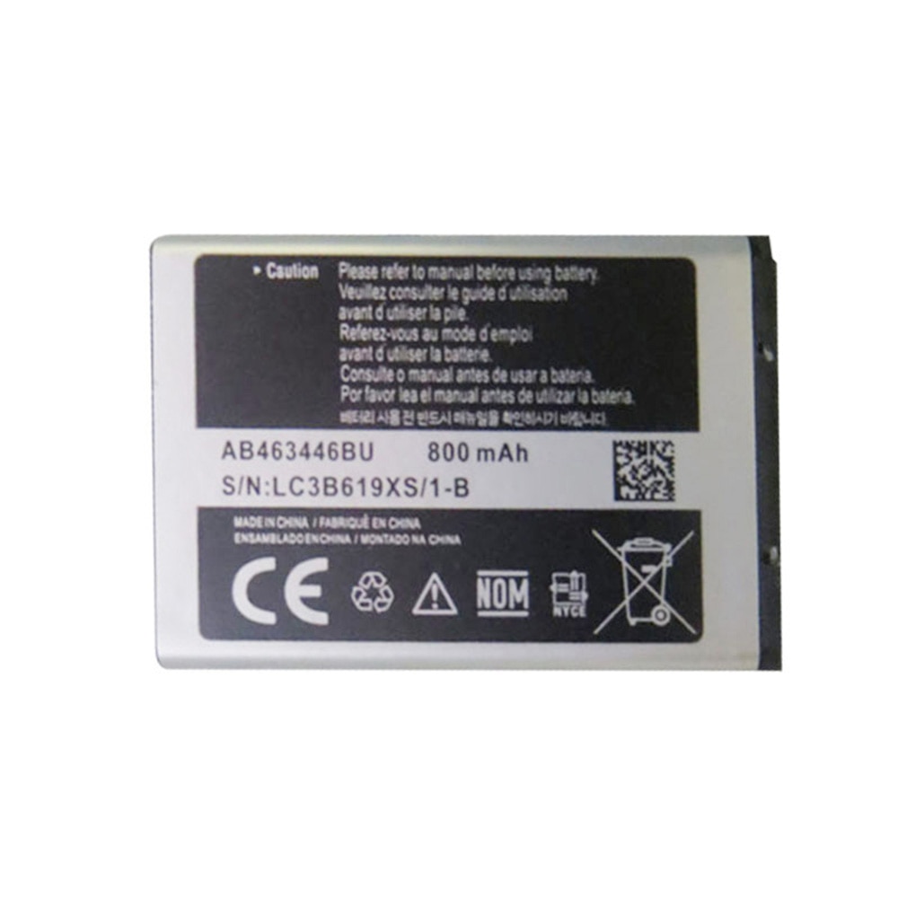 Batterij AB463446BU AB043446BE AB553446BU Voor Samsung C3300K X208 B189 B309 GT-C3520 E1228 GT-E2530 E339 GT-E2330 800 Mah