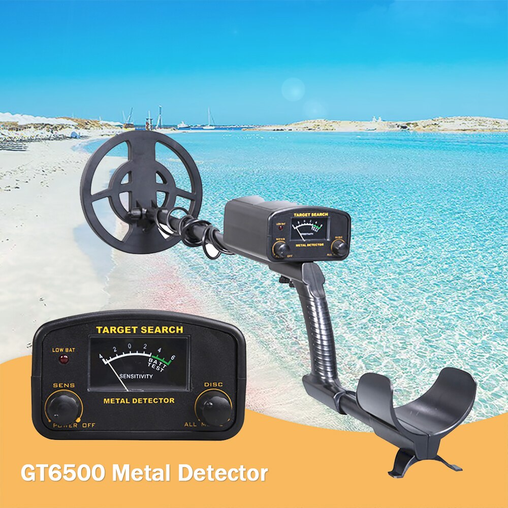 GT6500 Portable Gold Detector Waterproof Search Coil DISC ALL METAL and PINPOINT Metal Detector Underground Metal Detector