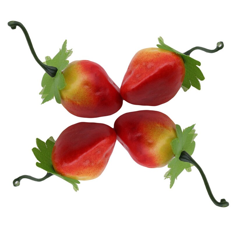 20 Teile/satz Miniatur Obst Küche Künstliche Gefälschte Birne Apfel Erdbeere Heimat Dekor Küche Spielzeug Für Mädchen