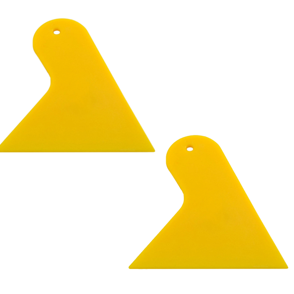 2Pcs/set Car Window Vinyl Film Wrapping Scraper Tool Car Sticker Installation Cleaning Tool Glue Remove Wiper Car Accessories: Red