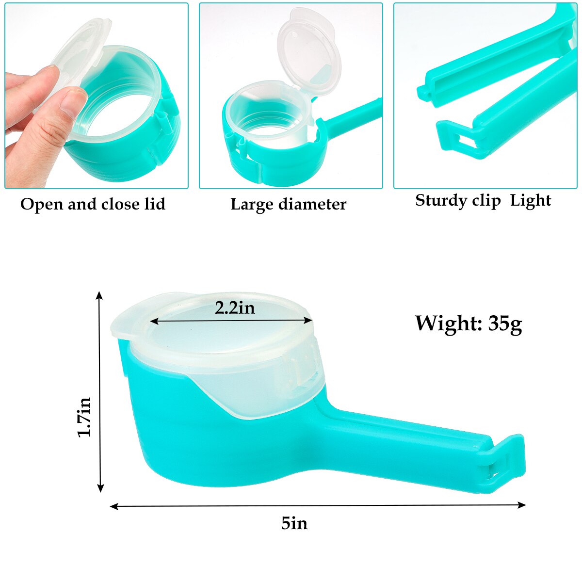 4 pcs Plastic Bag Sealer Seal Pour Food Storage Bag Clip Food Sealing Clip Effect Clamp Kitchen Tools