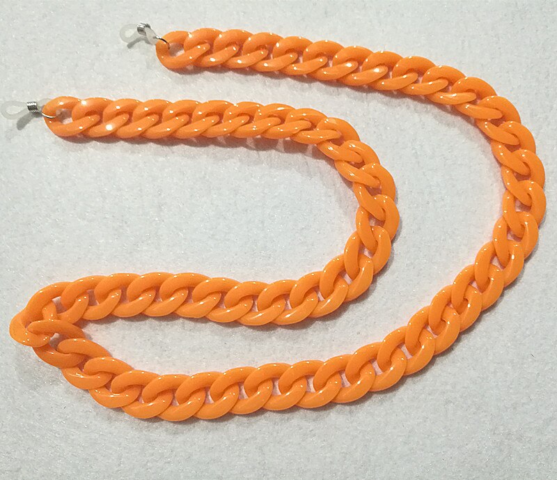 neue Feste Farbe Acryl Sonnenbrille Kette Frauen Lesebrille Hängen Hals Kette Largand Gläser Kette Brillen Band: 11